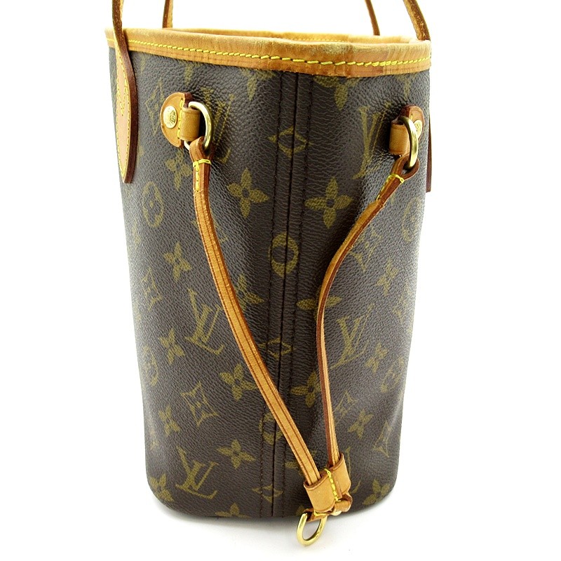 LOUIS VUITTON Never full PM M40155 Monogram Tote Bag Brown USED