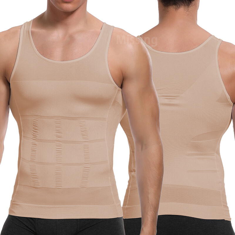 Men Gynecomastia Compression Shirt Chest Control Body Shaper Slim Vest Tank Top
