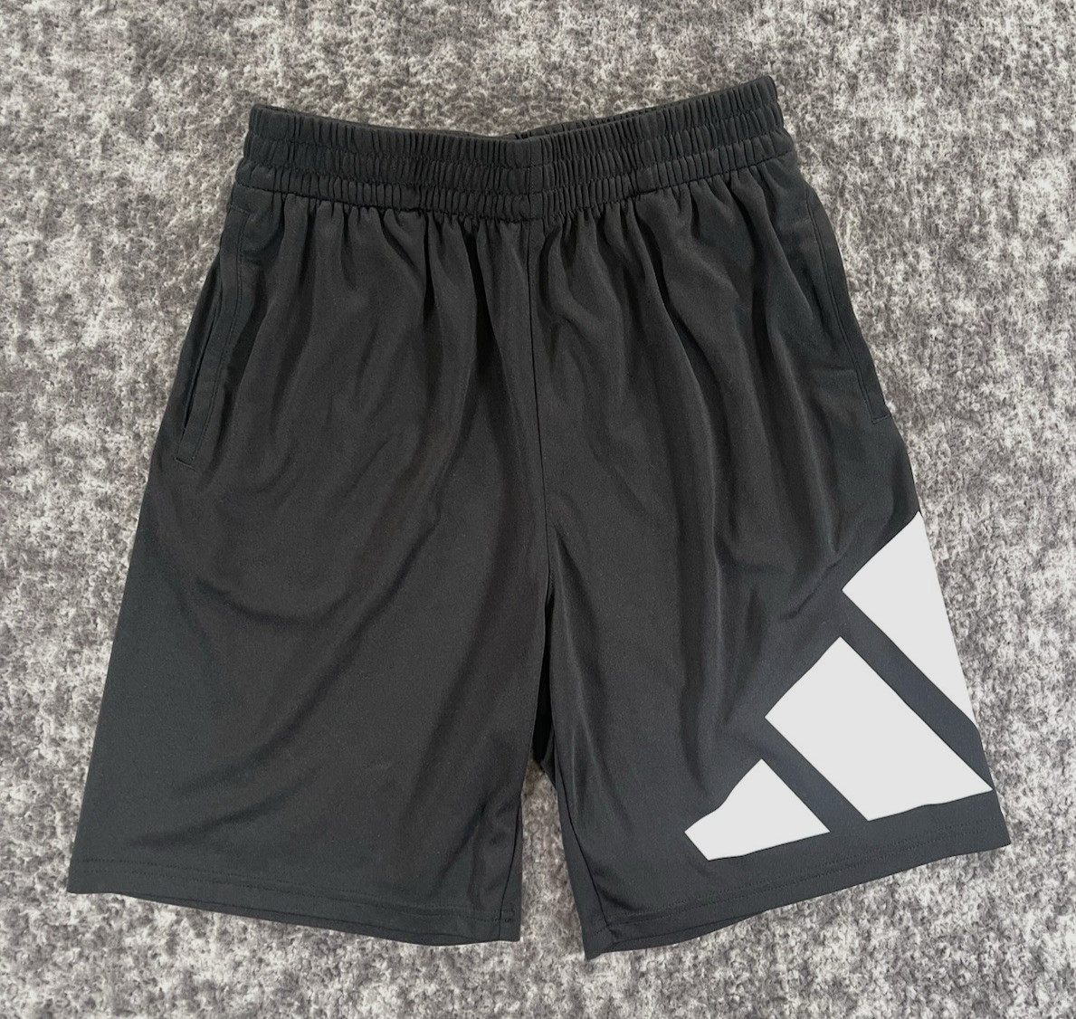 Adidas Black Logo Active Shorts Size 14/14 Athletic Wear Lightweight Apparel
