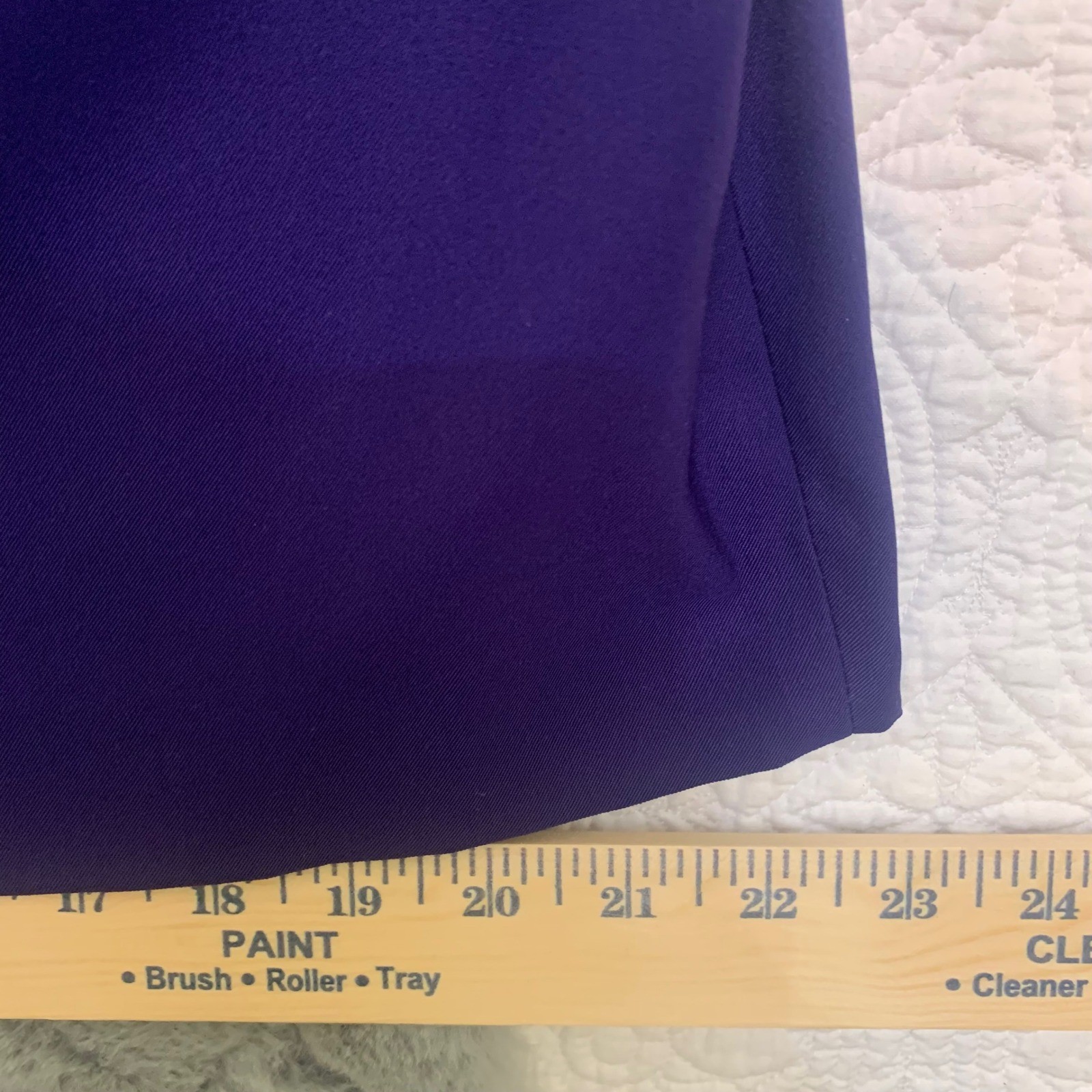 Dressbarn Womens Purple Ruffled V-Neck Sleeveless Sheath Dress Size 14 Lined