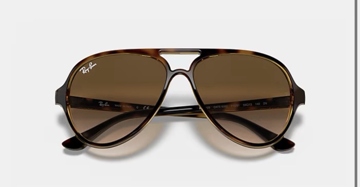 Ray-Ban RB4125 710/51 Aviator Sunglasses – Matte Havana