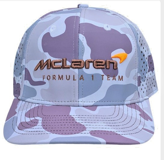McLaren F 1 Team Pro-Model Multi-Color CAMO Performance Cap. Sturdy 6-Panel.