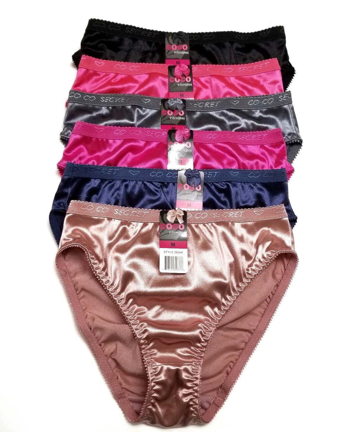 Mothers Day Gift Coco Secret High Cut Full Coverage Satin Shiny Bikini Panties