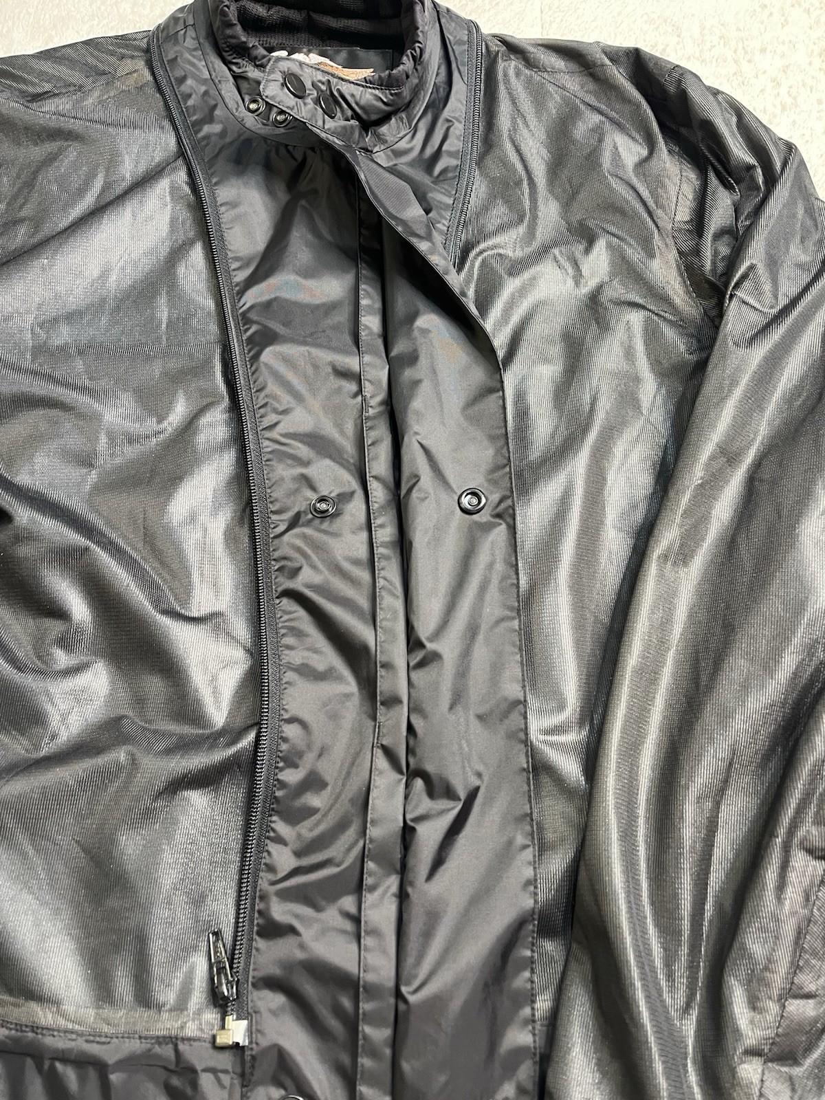 Vintage Harley Davidson FXRG Black Nylon Zip Button Jacket Mens M 90s Y2K 00s