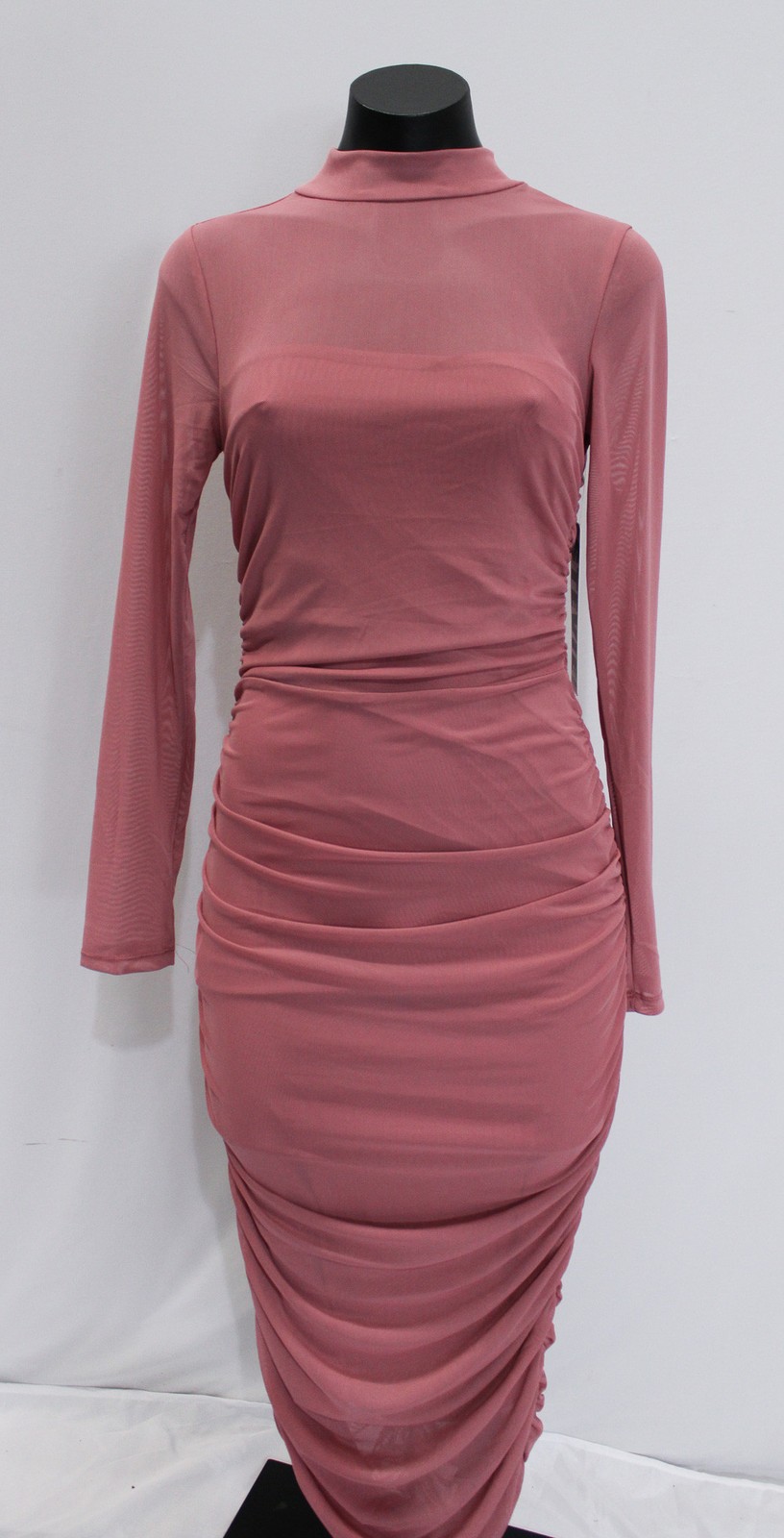 Stevie By Steve Madden Women’s Mock Neck Midi Dress EH6 Heather Rose Medium NWT