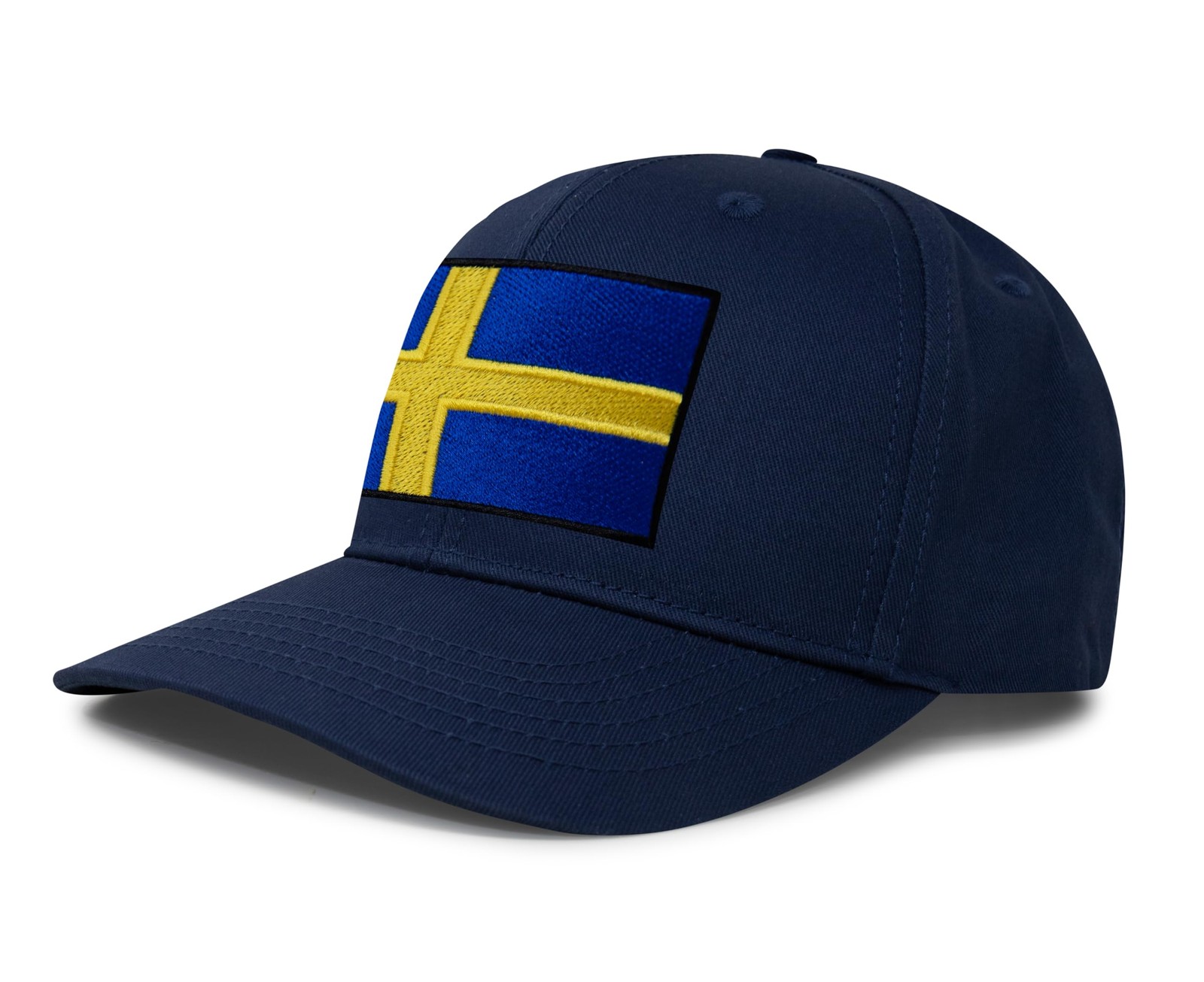 Swedish Flag Hat for Men and Women – Snapback Trucker Baseball Cap (All Navy)