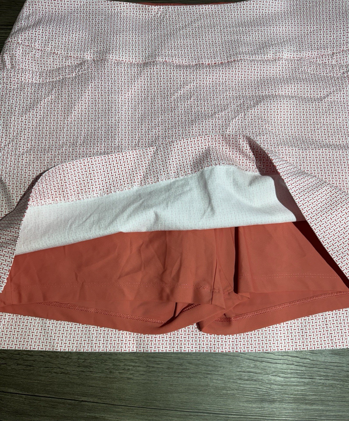 S.C. & Co Womens XXL Golf Tennis Skort Skirt Shorts Stretch Coral 36*19in