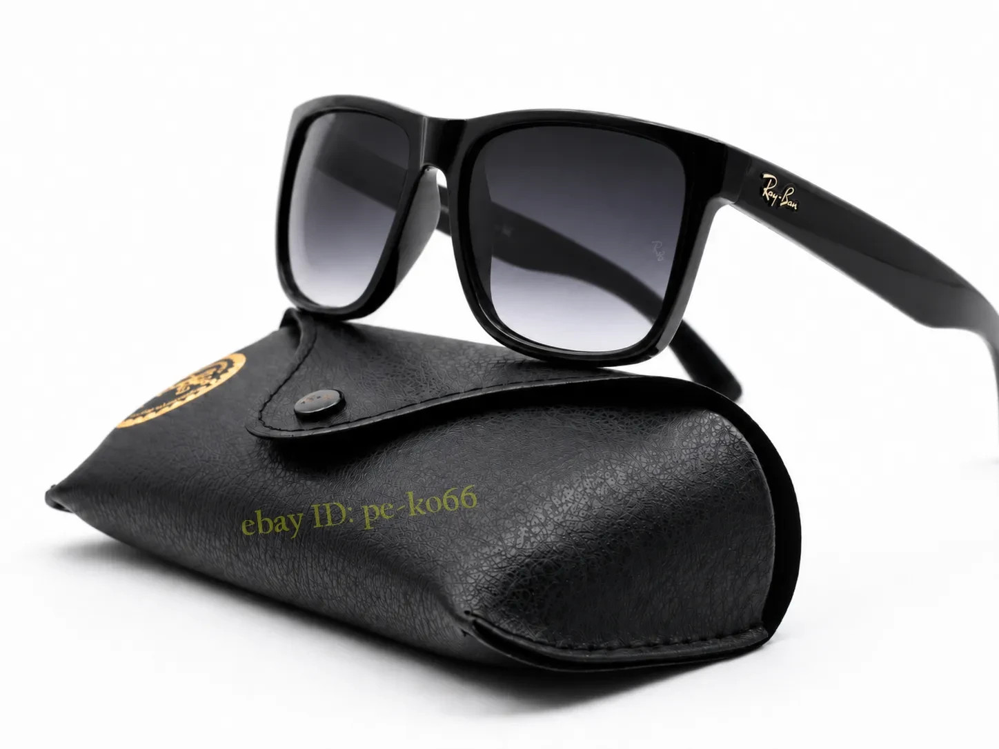 Ray-Ban Justin RB4165 Mens Sunglasses 54mm Matte Black Gray Gradient UV400