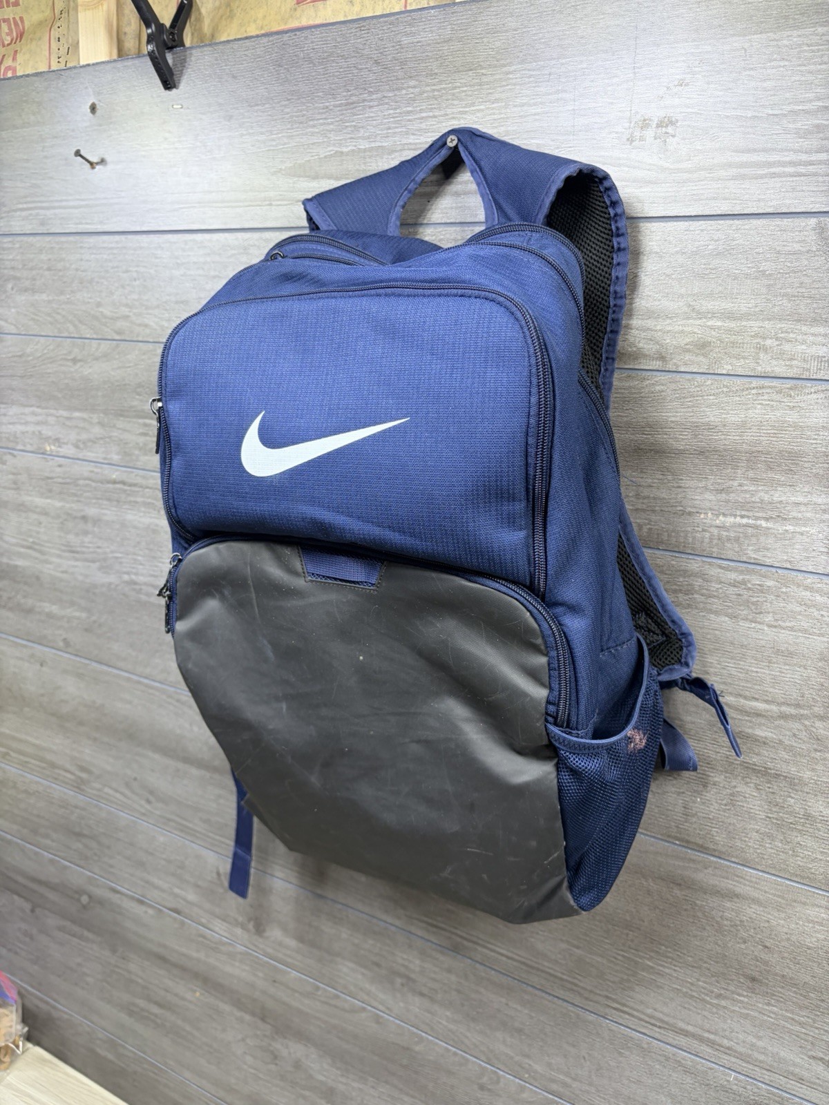 Nike Brasilia XL 9.5 Laptop Backpack Navy Black Book Bag Adult Extra Large
