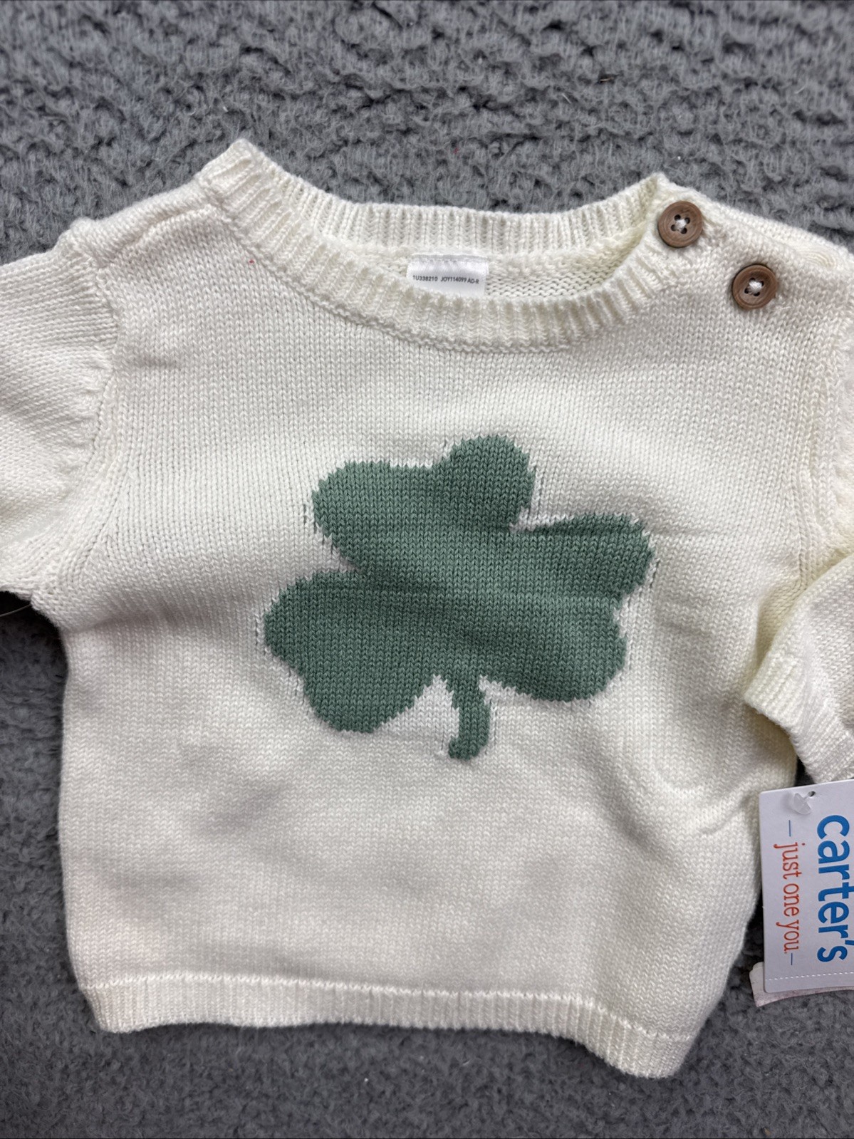 Carter’s Just One You Baby 3 Months Shamrock Sweater & Jogger Pants Set