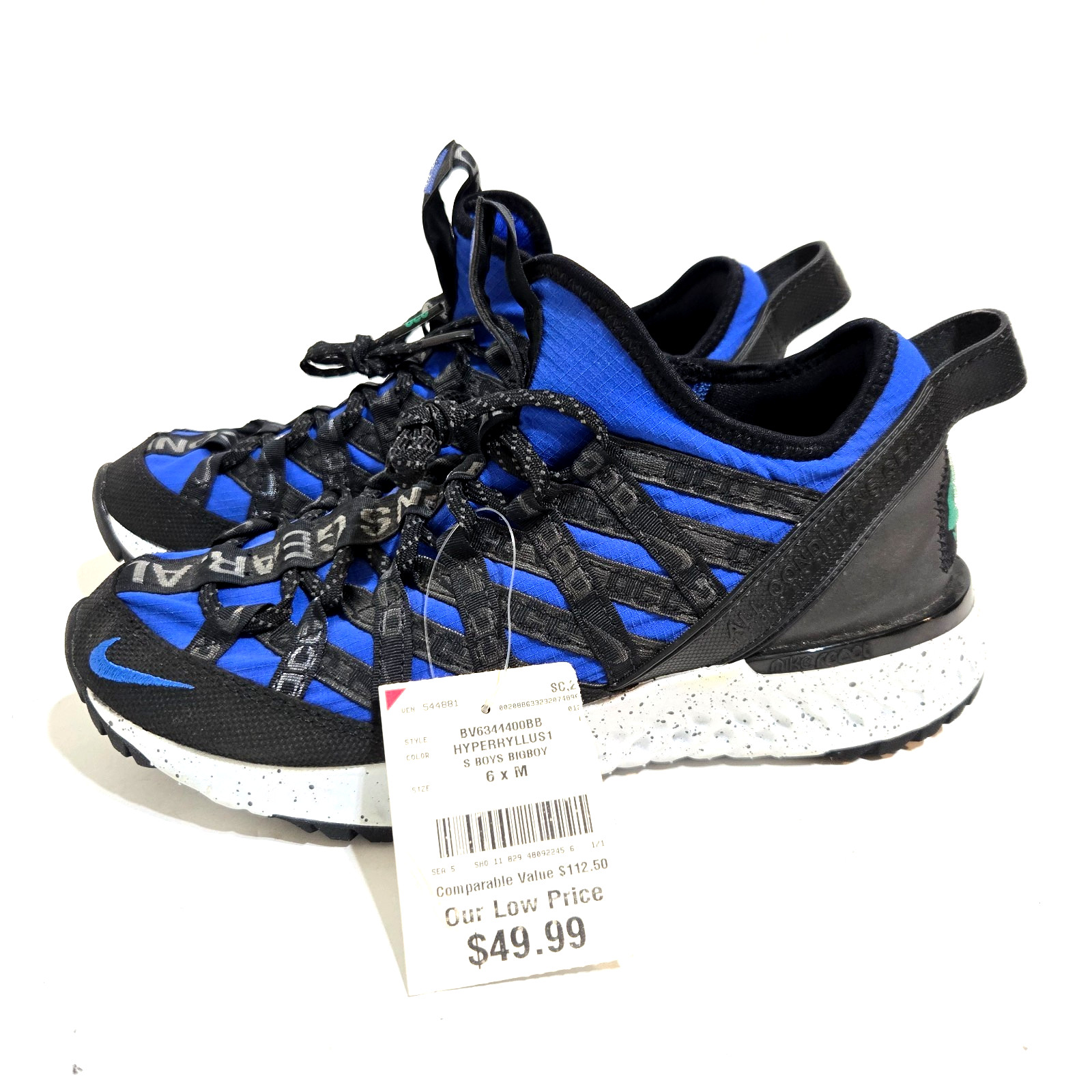 Nike ACG React Gobe Big Kids 8/38.5 BV6344 400 Hyper Royal Green Black Abyss NEW