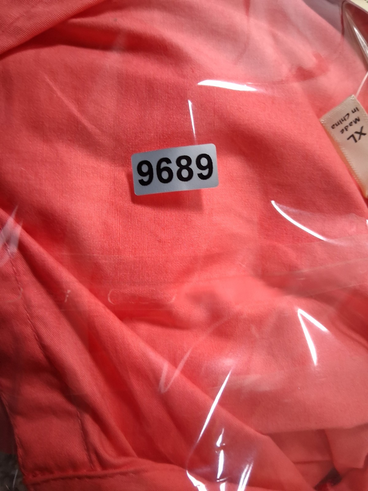 Hester & Orchard XL Womens 3/4 Sleeve Button Up Shirt Coral Roll Tab NWOT