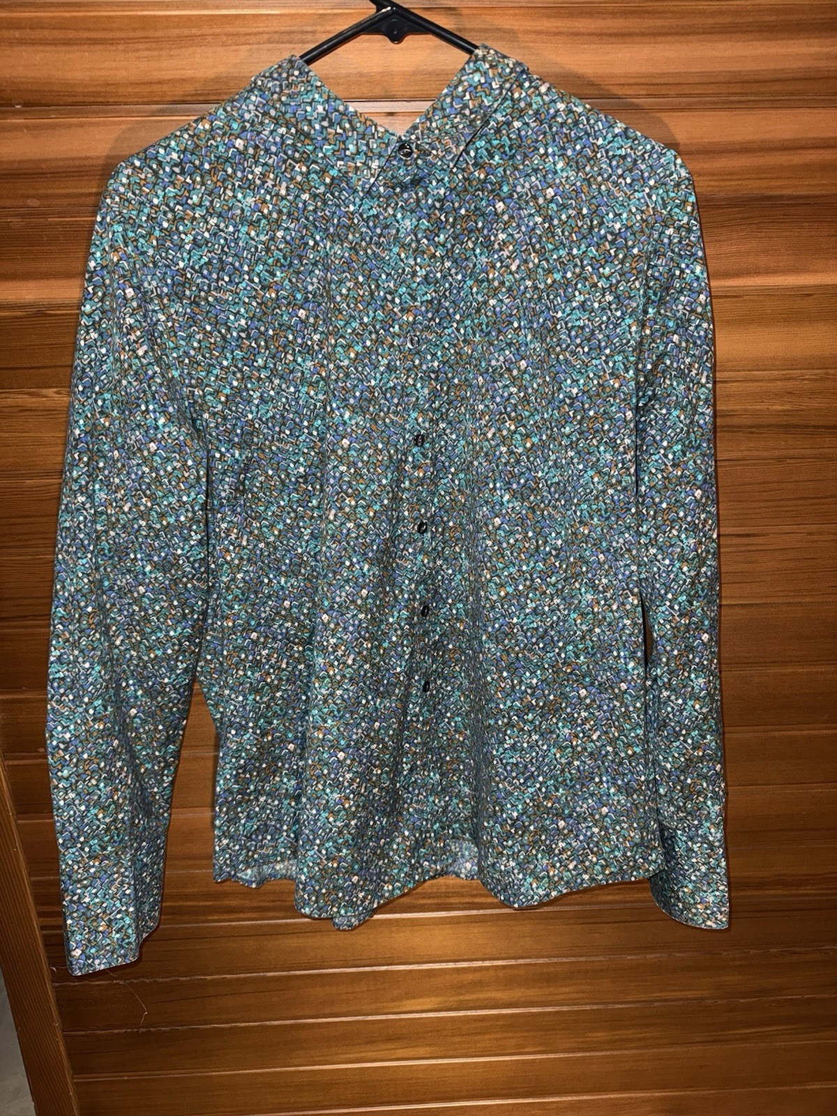 Eddie Bauer‎ Stretch Wrinkle Resistant Button Down Shirt Size Large Modern