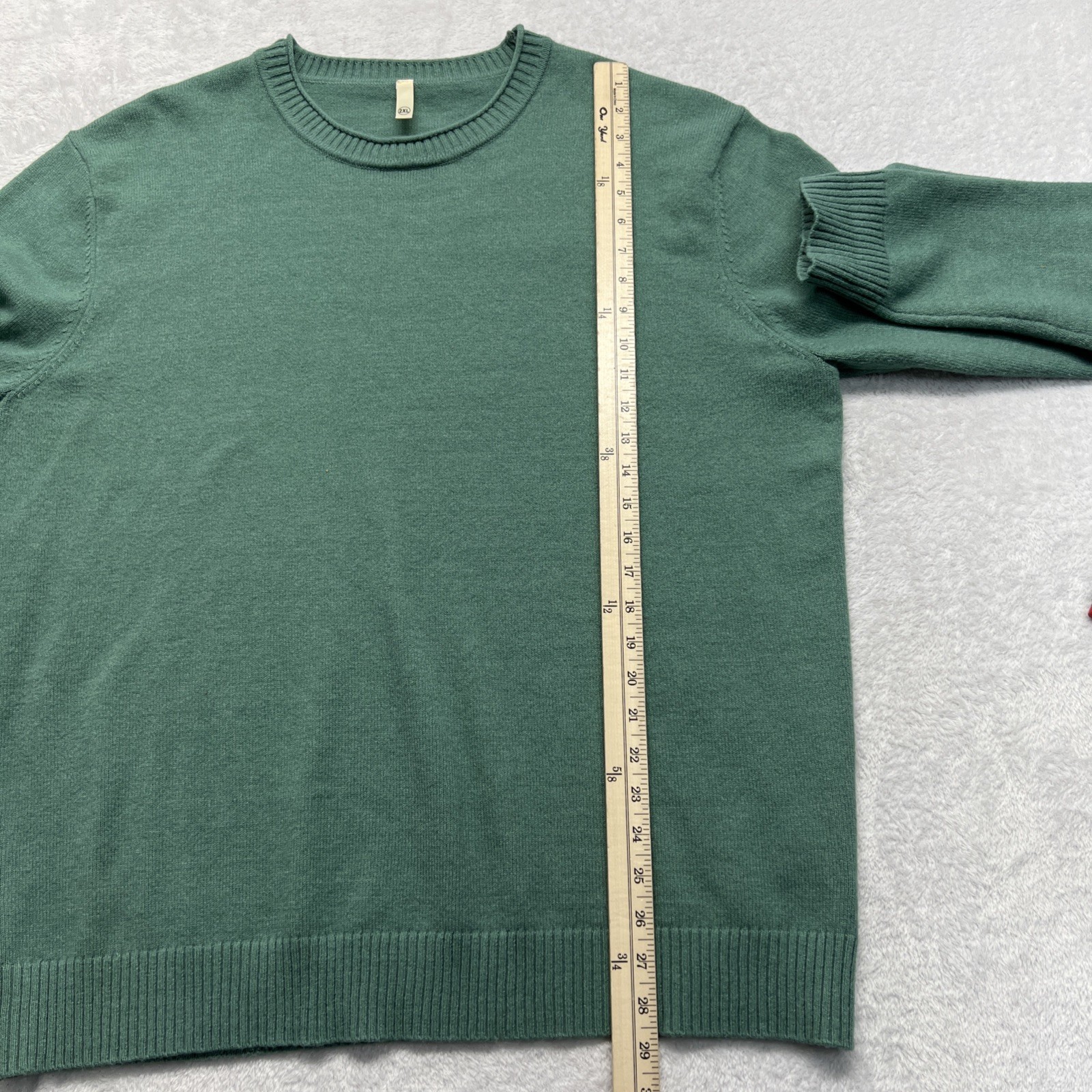 Roll Neck Sweater Long Sleeve Men 2XL Green unbranded acrylic nylon poly