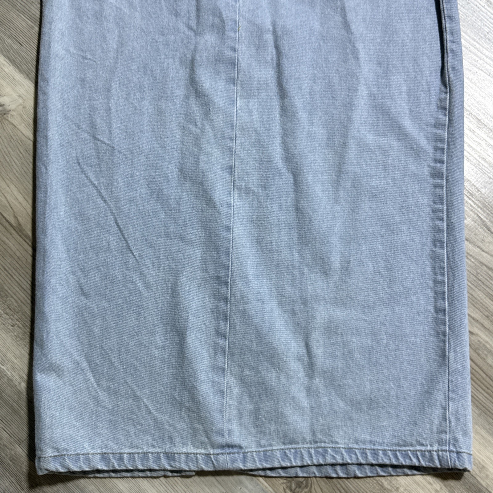 Vtg Denim Dress Maxi Buttons size L Western Rockabilly Zips Form Fitting RARE