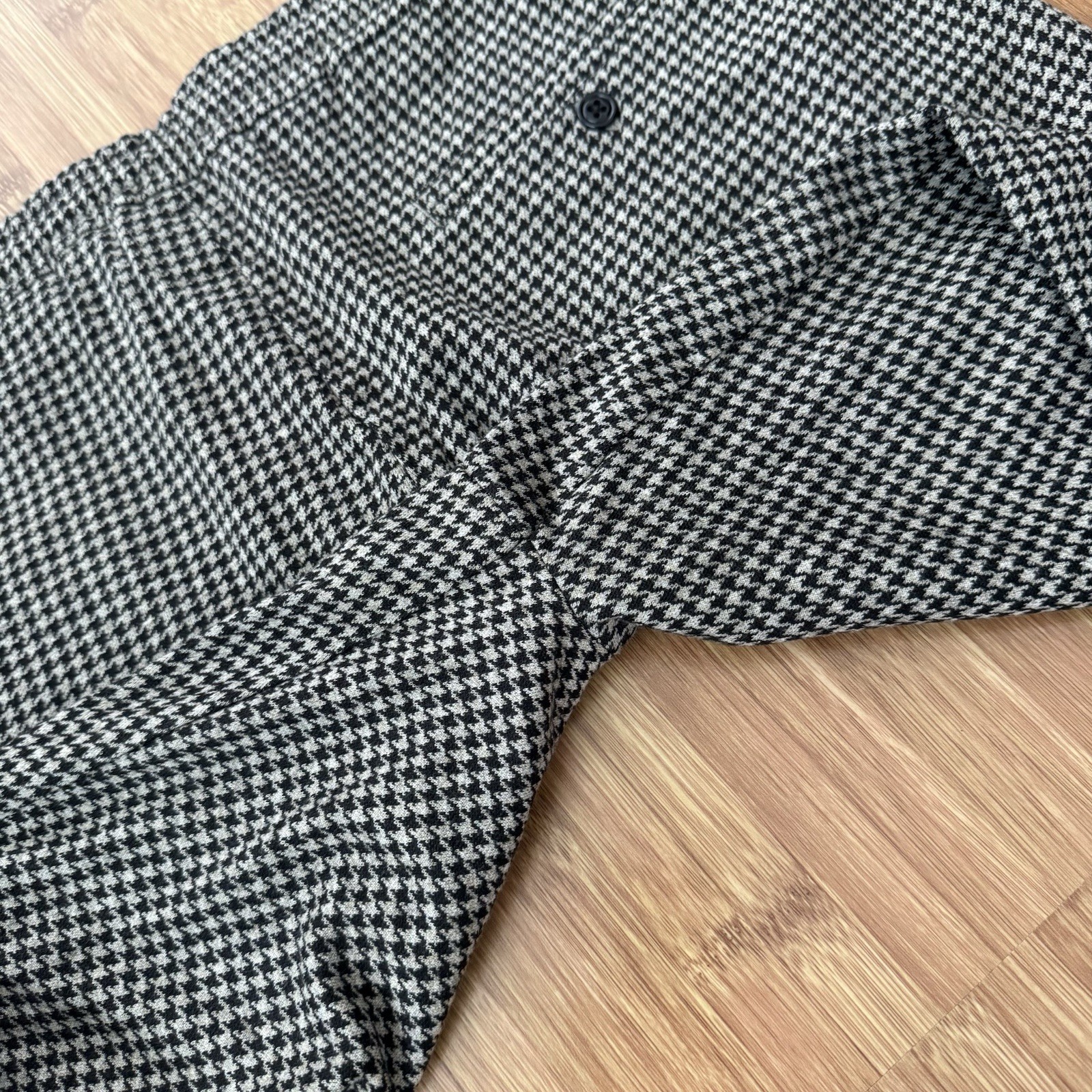 Todd Snyder Wool Blend Trouser Men Large 35×29 Houndstooth Brown Drawstring Pant