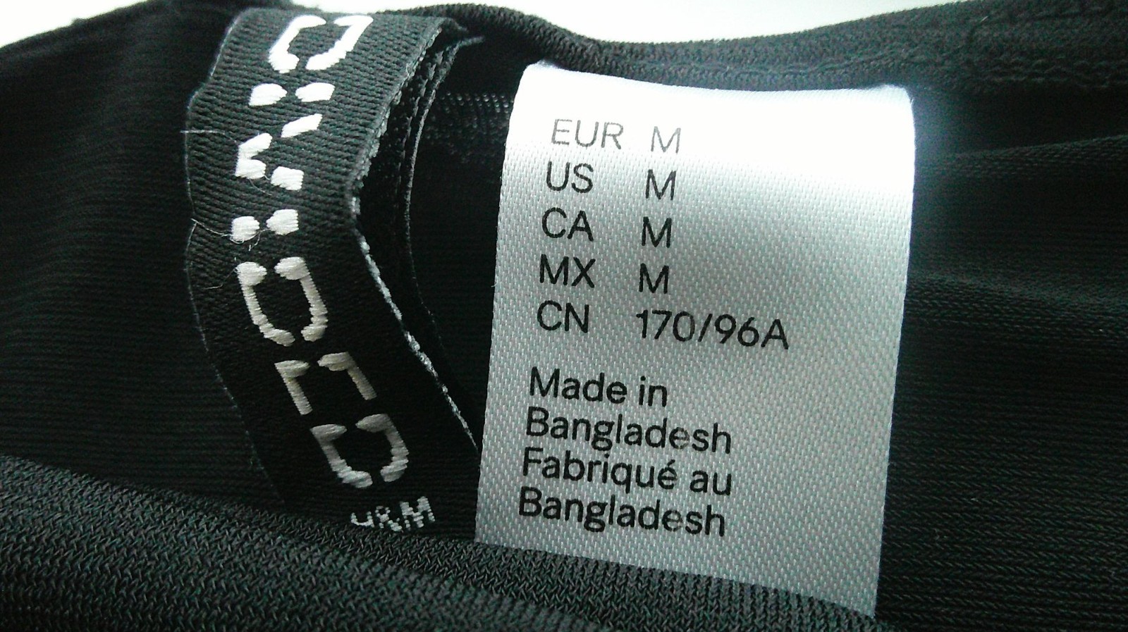 H & M Divided Black Ruched Blouse Size M