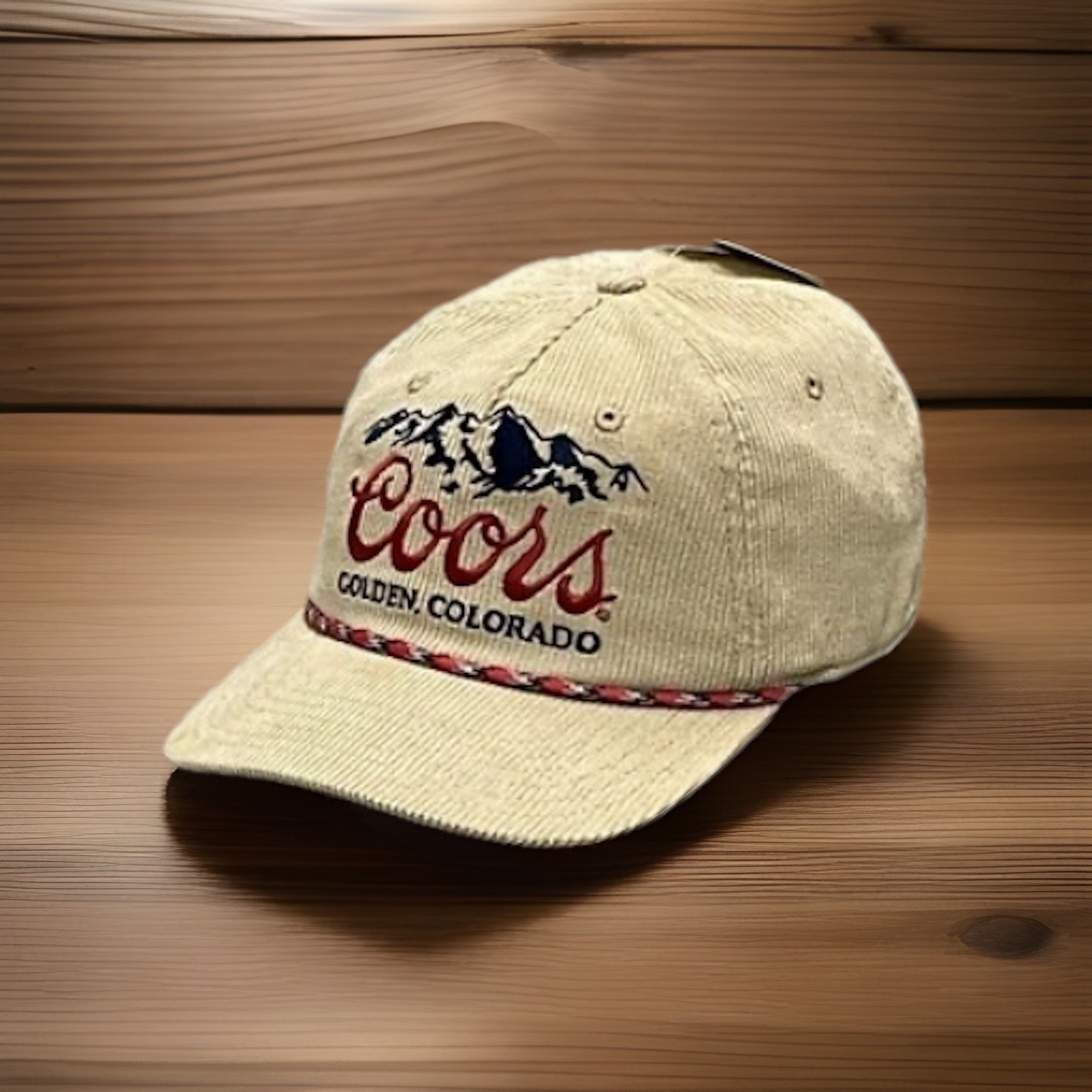 Coors Banquet Corduroy Snapback Hat Vintage Beer Golden Colorado Cap