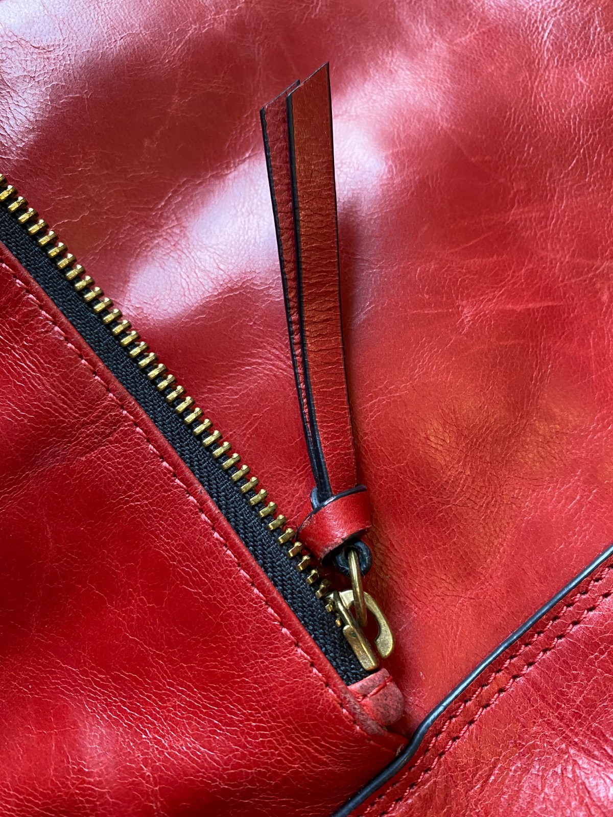 Lodis Red Leather Crossbody Messenger Bag Woven Guitar Strap Handbag Boho Rocker