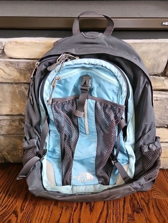 The North Face Recon Hiking/School Laptop Backpack – Blue & Gray