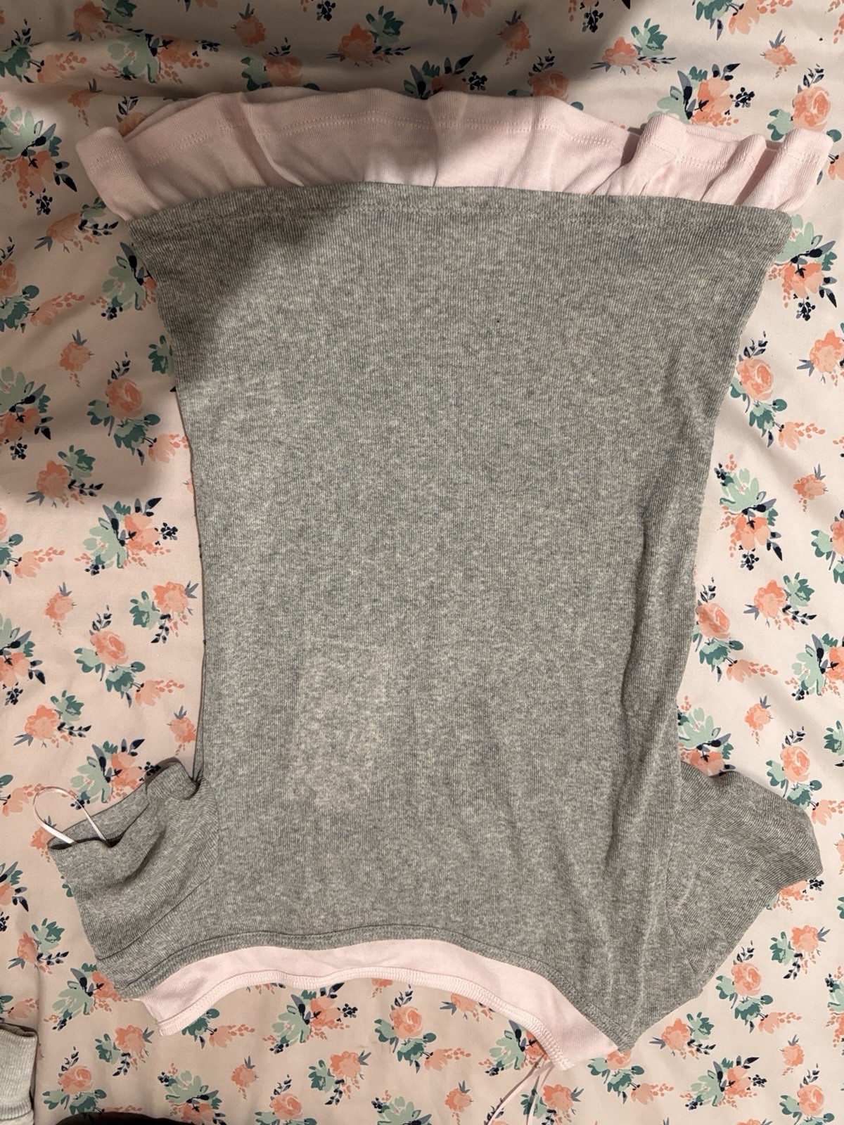 Cute Pink and Gray Zara Top Very Light and Soft Size Medium