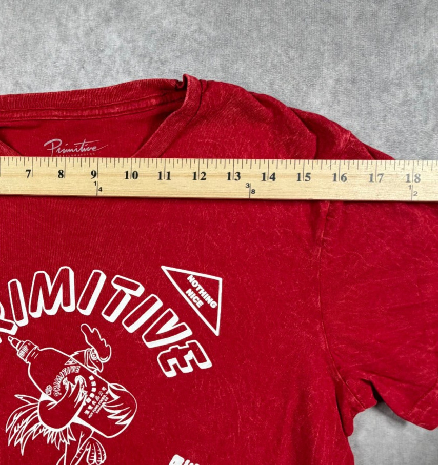 Primitive Mens Medium T Shirt Red Huy Fong Sriracha Rooster Graphic Skate