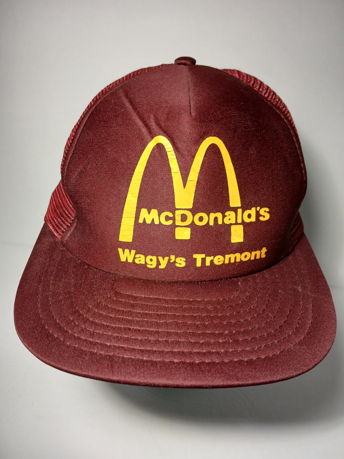 1980s Old Vintage McDonald’s SNAPBACK TRUCKER HAT CAP Wagy’s Tremont AS IS