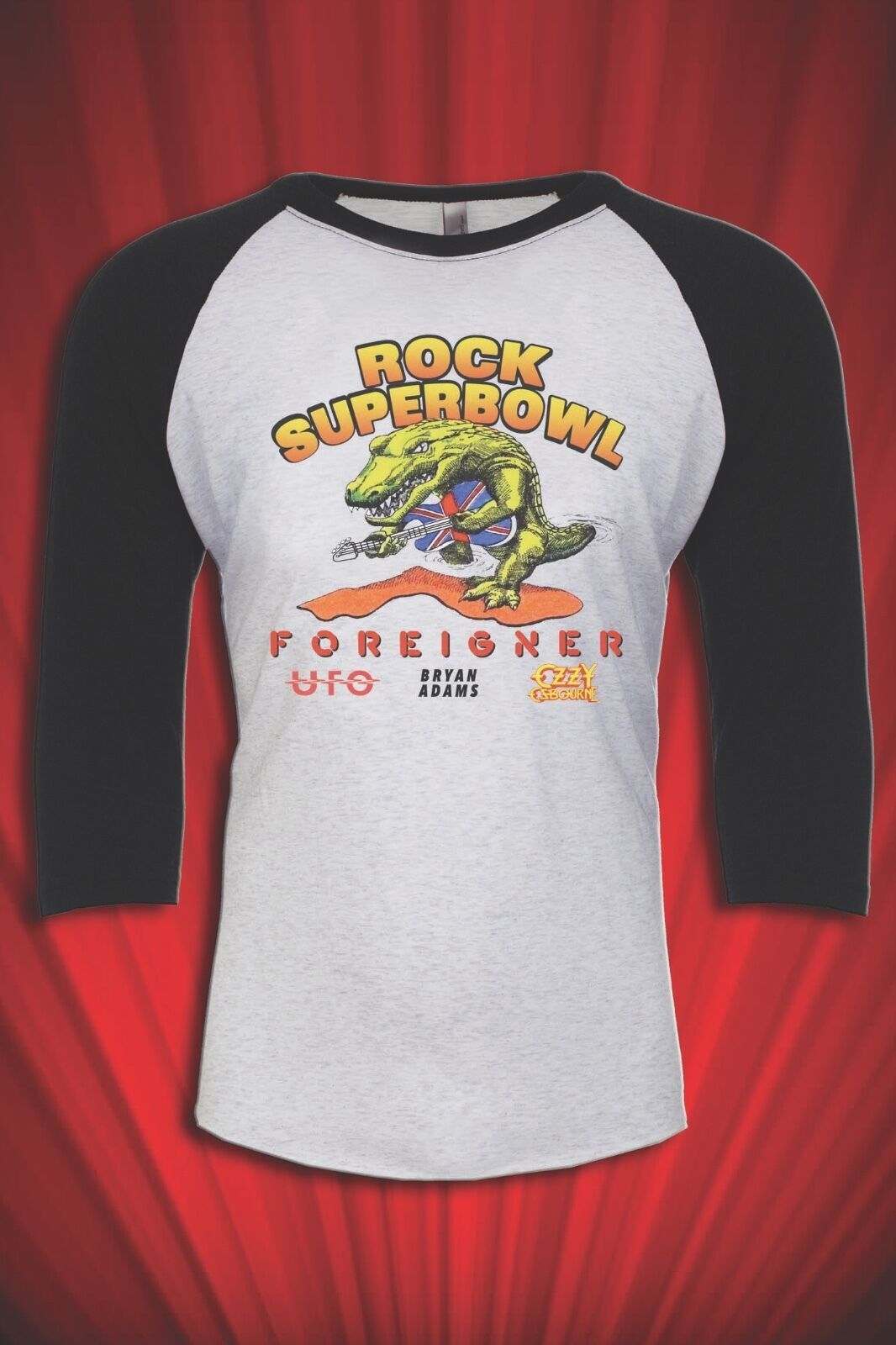 Rock Super Bowl UFO Foreigner Ozzy 1982 Tour Tee T-shirt Heavy Metal FREE S&H