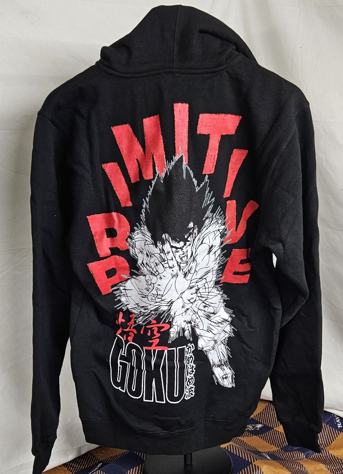 Men’s Primitive x Dragon Ball Z Goku Energy Full Zip Hoodie Size Small Black