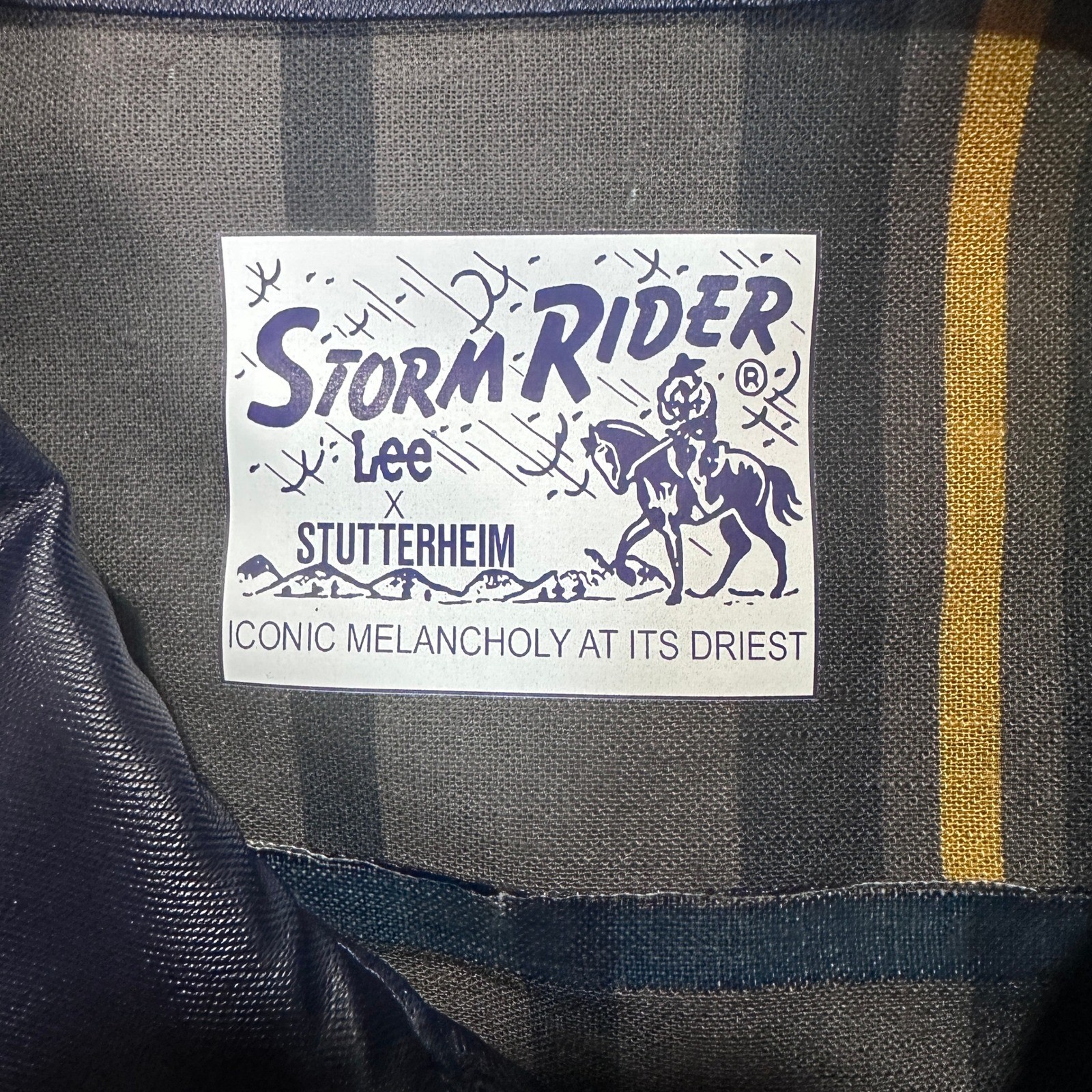 NWT Lee x Stutterheim Mens Storm Rider Jacket Aviator Navy Waterproof Raincoat L