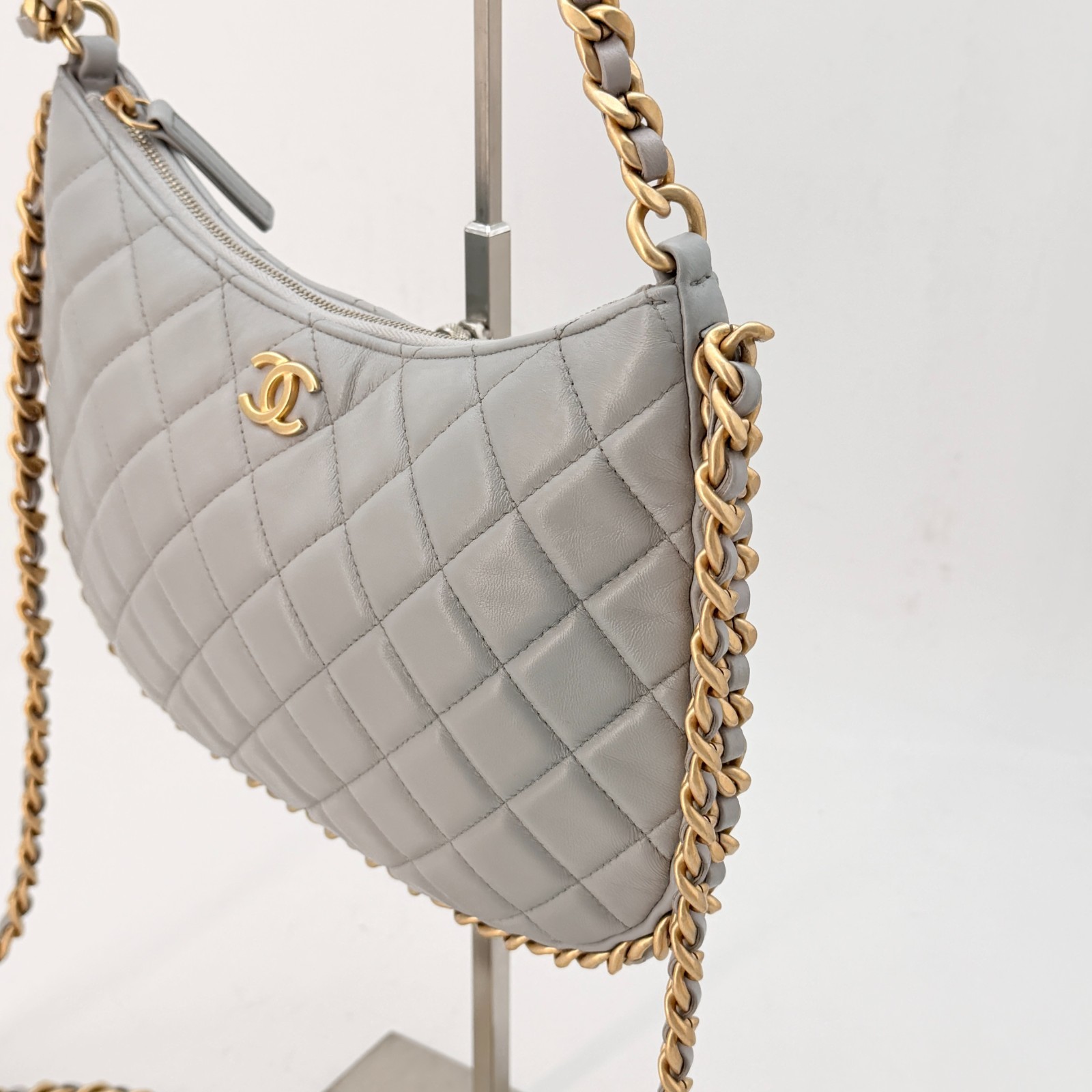 Chanel CC Chain Around Hobo Quilted Lambskin