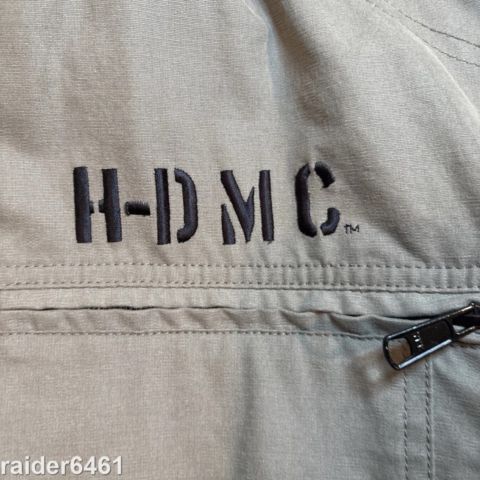 Harley-Davidson Men’s Jacket Khaki Green Cotton Full Zip XL H-DMC 971531-10VM