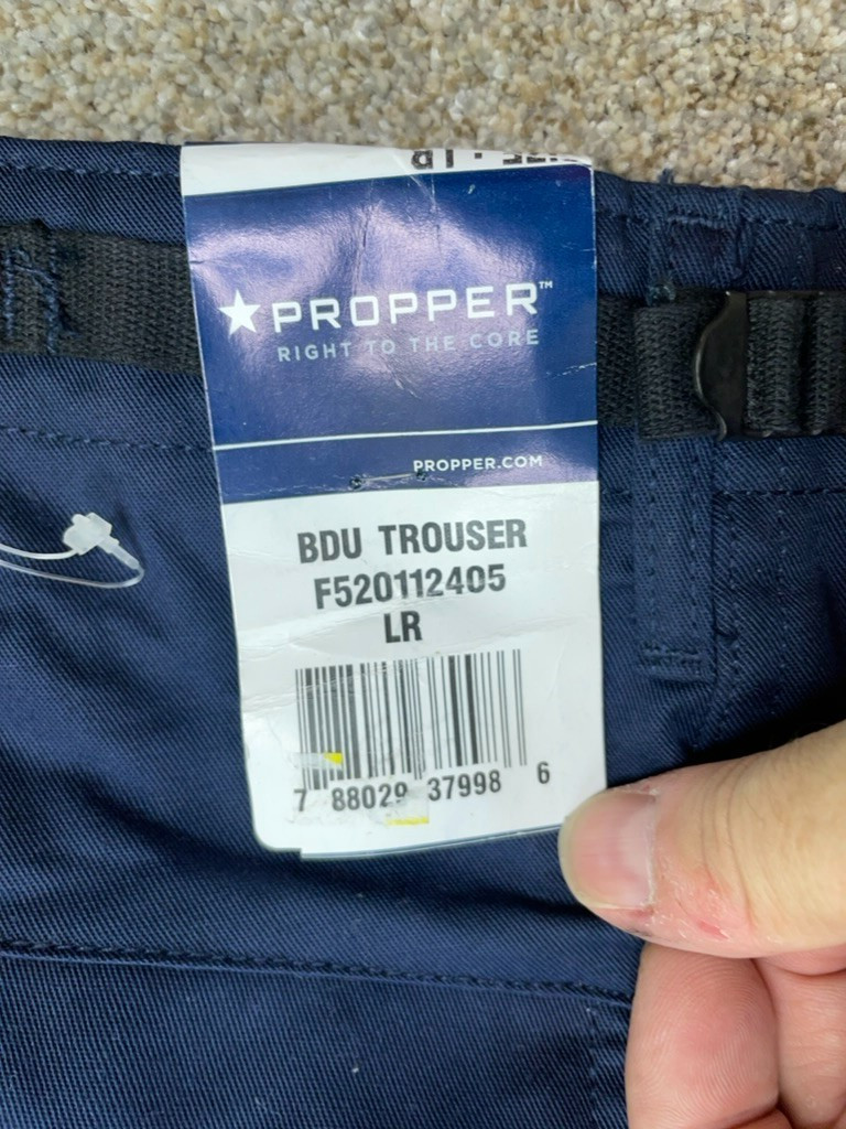 Propper Pants Men’s Large 38×32 Blue Uniform BDU Ripstop Tactical Army Cargo NEW