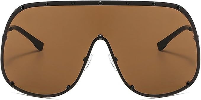 Fashion Oversized Luxury Sunglasses for Women Men One-piece Lens Frame Uv400 New