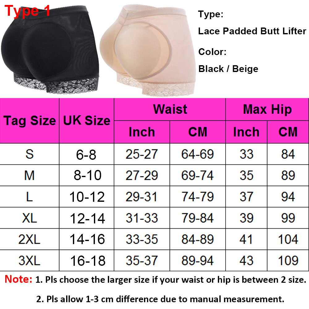 Padded Pads Panties Butt Lifter Hip Enhancer Underwear Buttock Shapewear Briefs