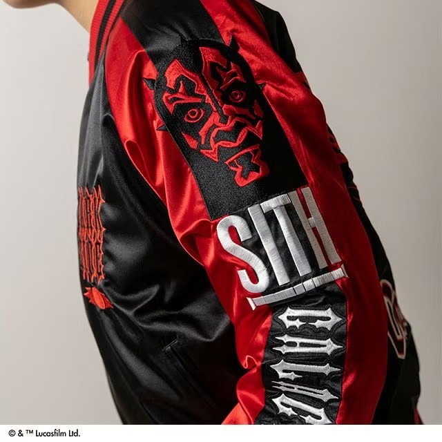 STAR WARS Darth Maul Embroidery Jacket Sukajan Black x Red Japan NEW