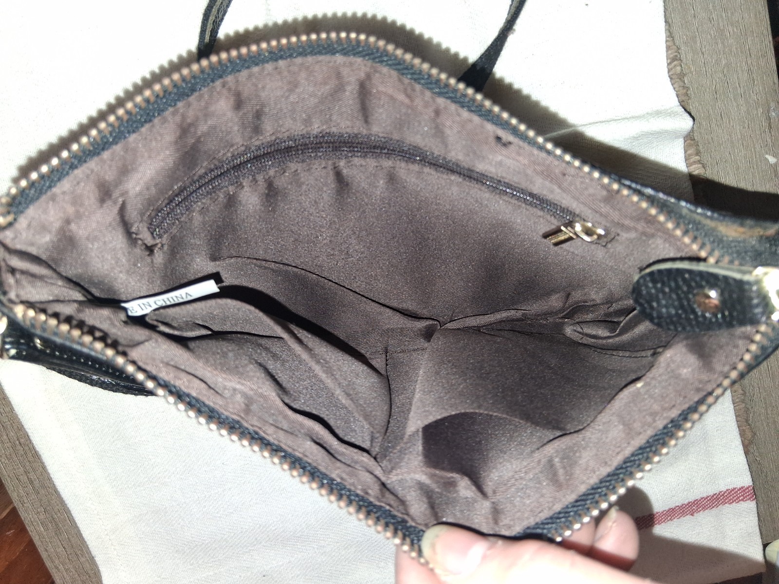 Black Pebbled Leather Crossbody