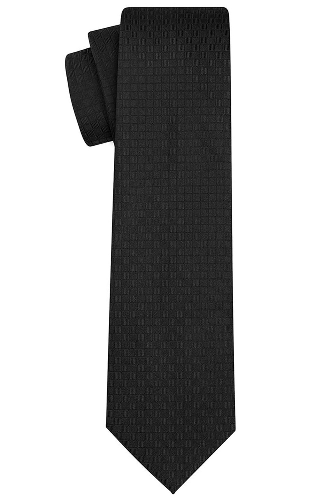 KissTies Mens 63” XL Long Tie Black Solid Necktie For Tall Extra Long,