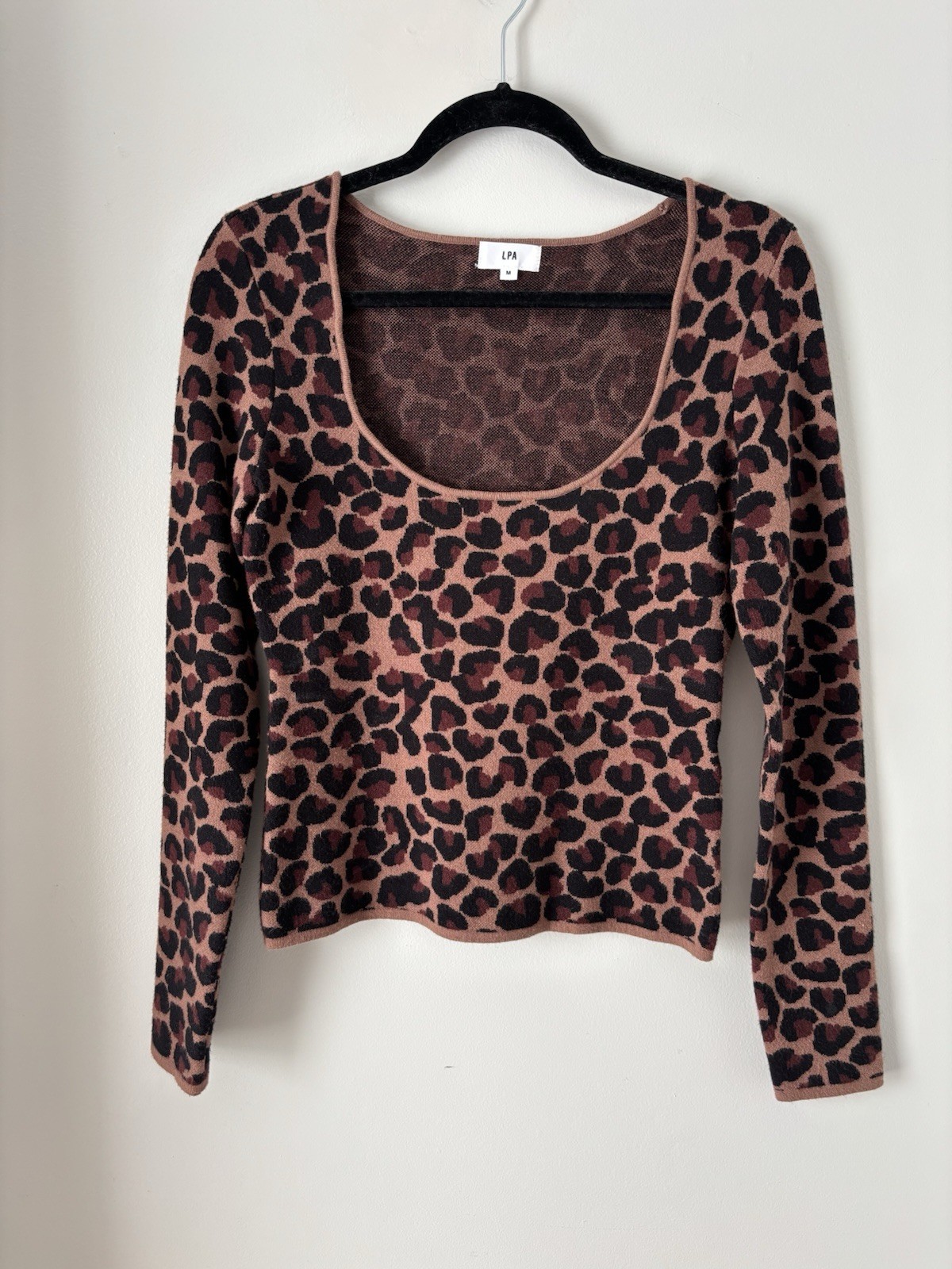 LPA leopard Long Sleeve Top Medium