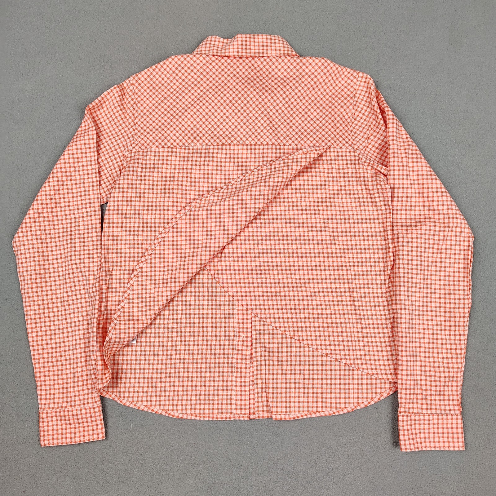 New Mountain Hardware Hiking Long Sleeve Shirt Women XS Coral Gingham Check $85