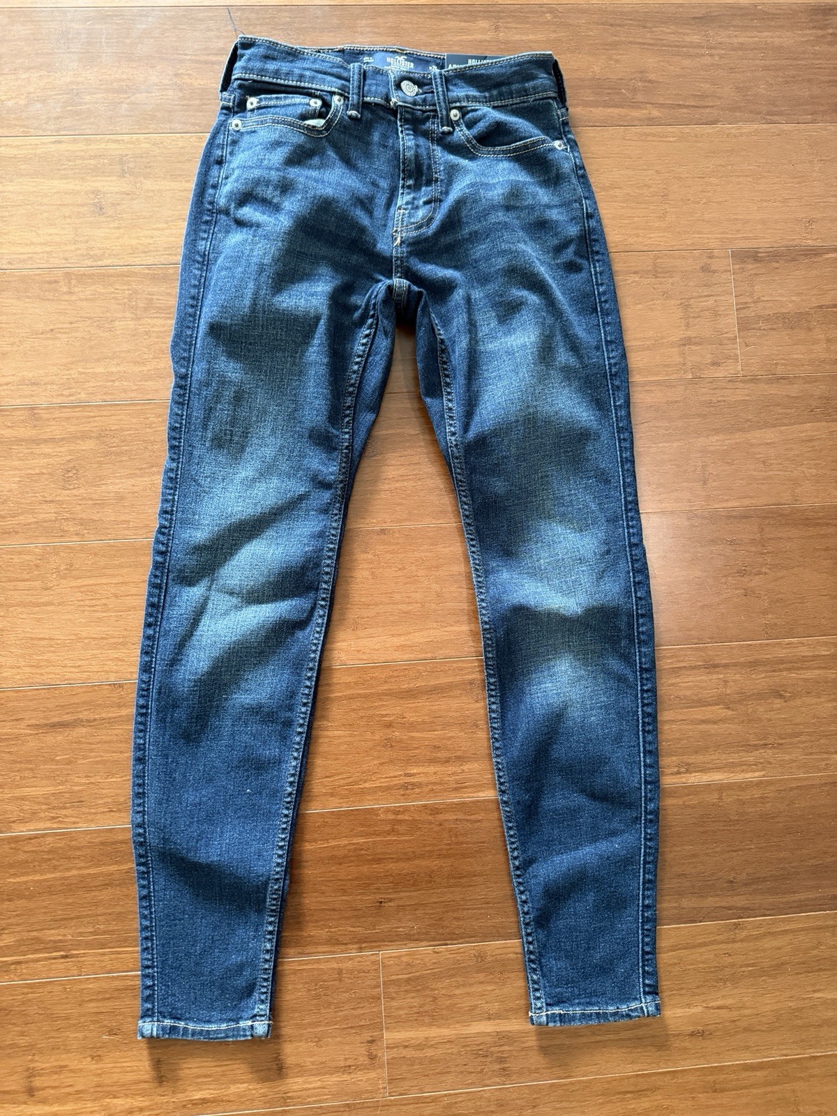 New Hollister Jeans Women’s Sz. W29 L32 Super Skinny Advanced Stretch Blue Denim