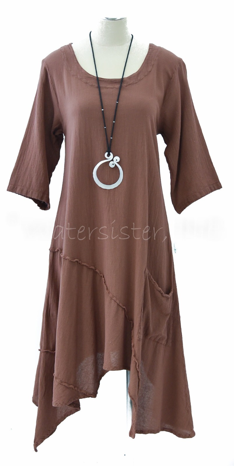WATERSISTER Cotton Gauze TANGO TUNIC Long Top 1(S/M) 2(L/XL) 3(1X) oh my COLORS