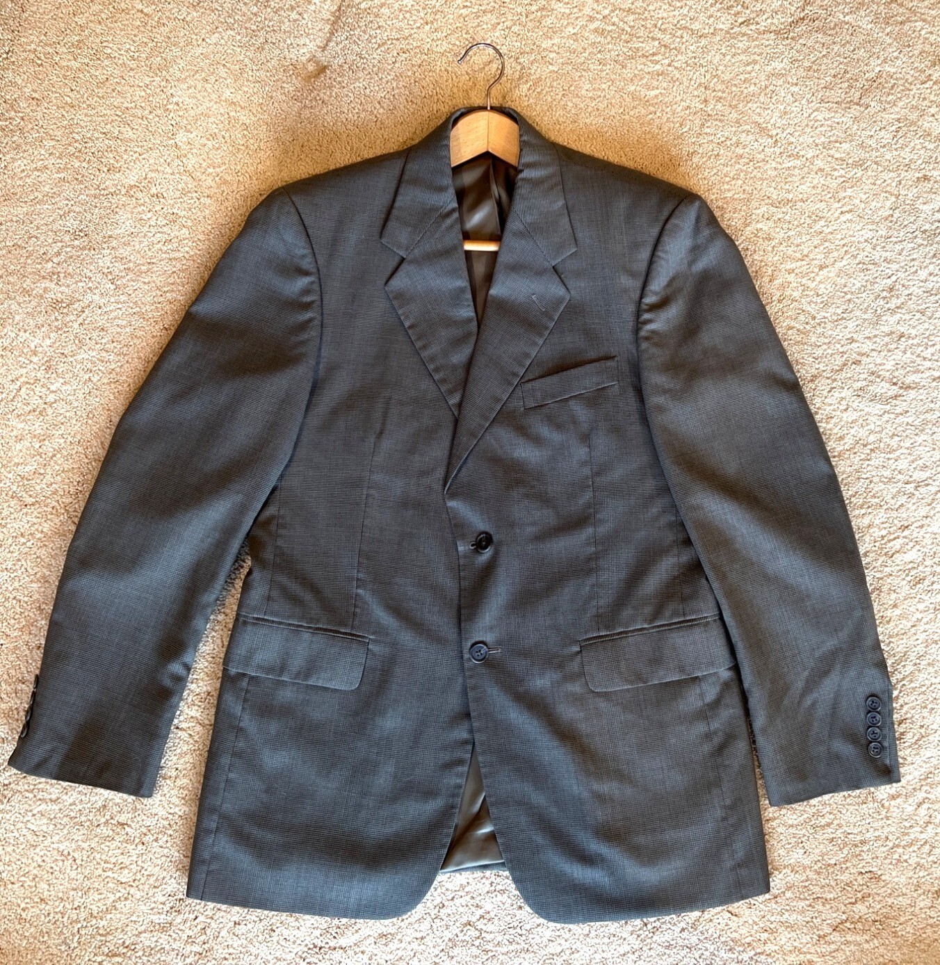 Kilburne Finch Mens Dark Olive Tweed Wool & Polyester Sports Jacket 38R/32W Mad