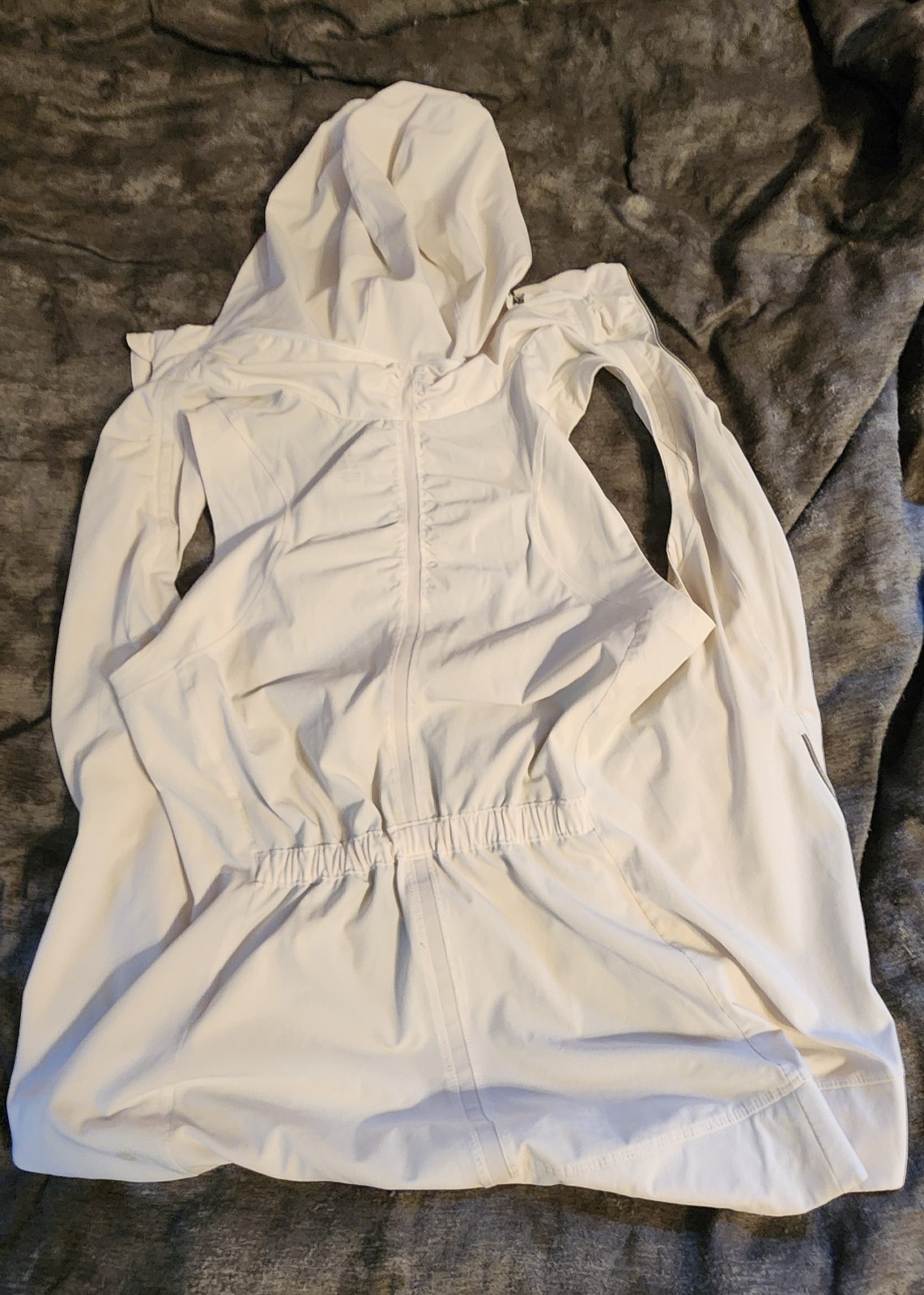 Women’s Tangerine Activewear Cream full zip hooded vest XXL / 2XL