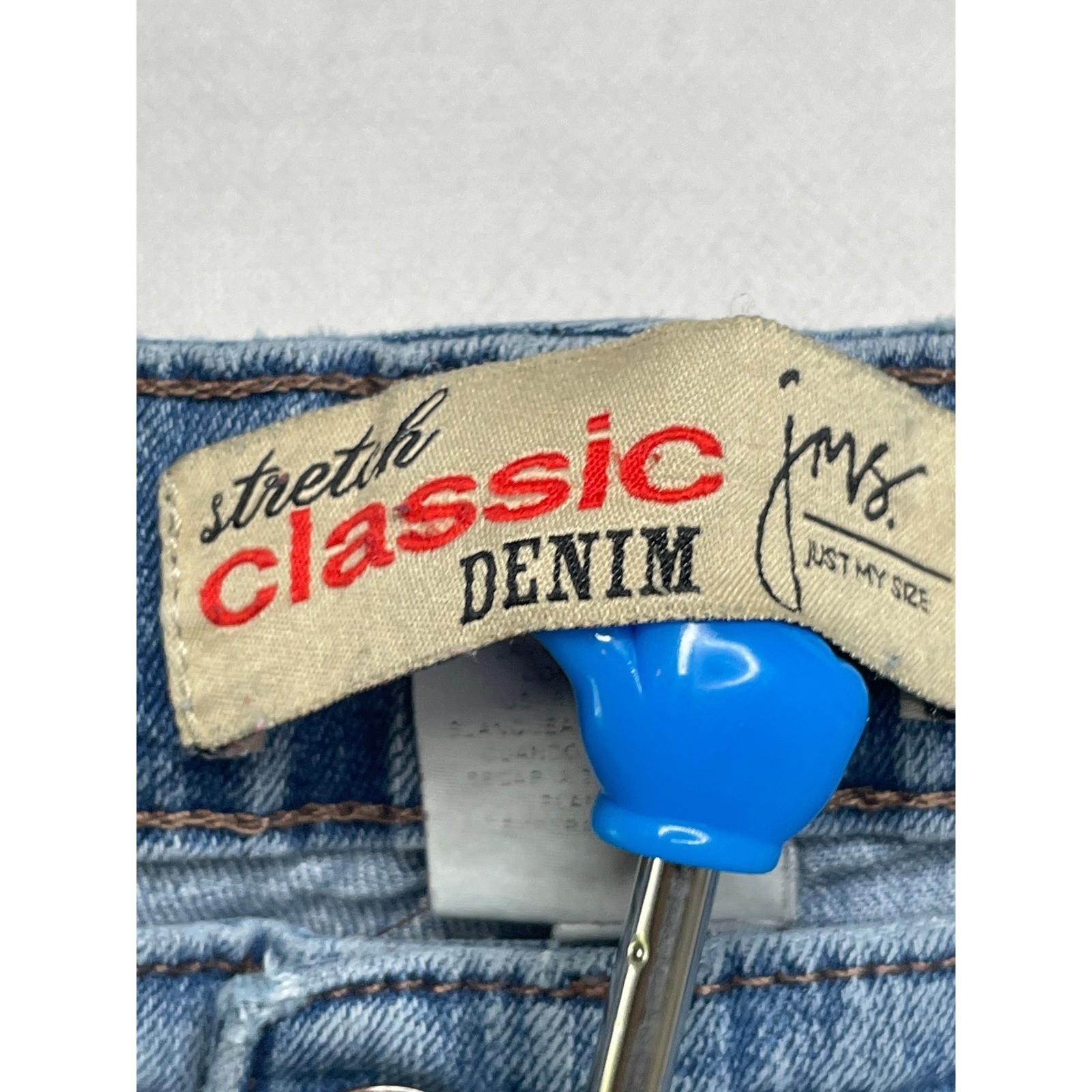 Just My Size Jeans WOMENS 18W Blue Stretch Classic Denim Straight Leg Light Wash