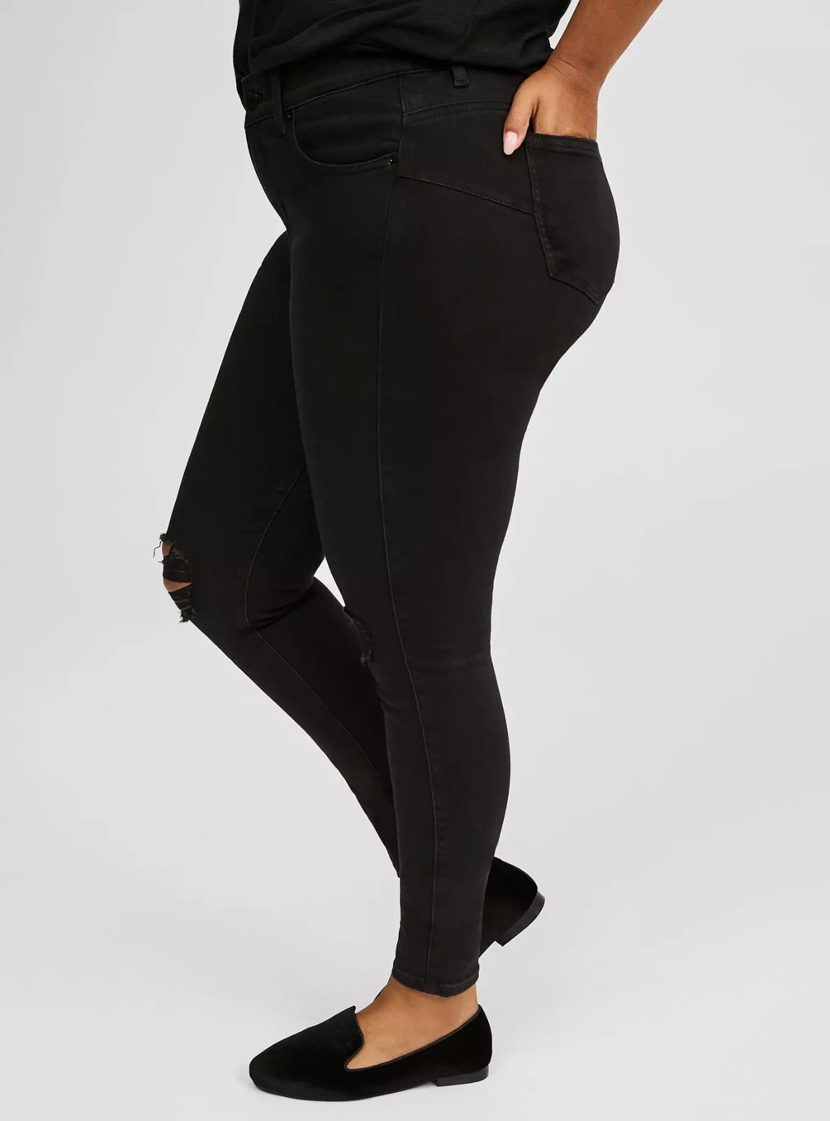 Torrid Bombshell Skinny Premium Stretch High-Rise Jean Grenada Black 12T #41483