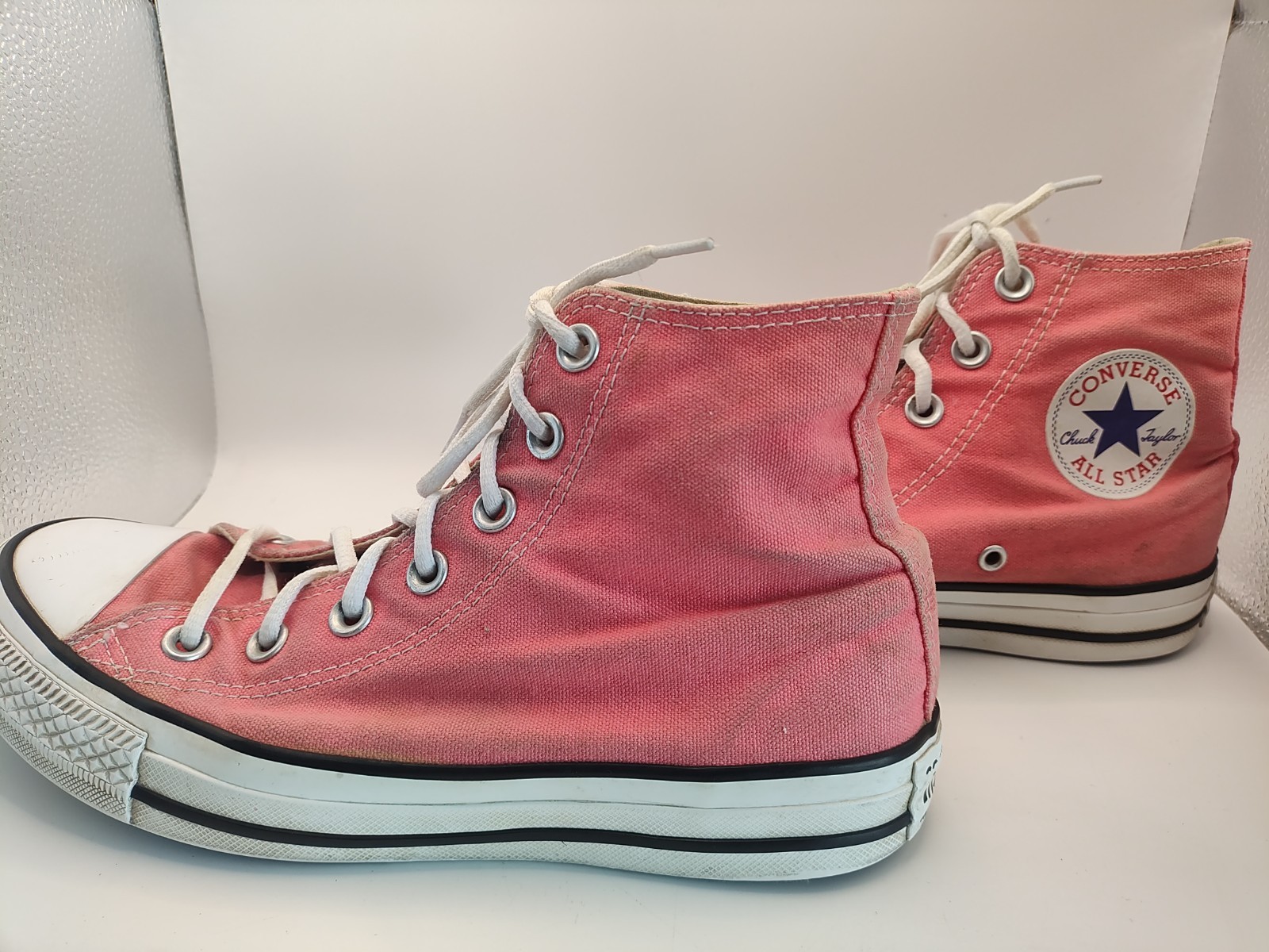 Converse Chuck Taylor All Star High Top Pink Lace Up Canvas Shoes Men 5 Women 7