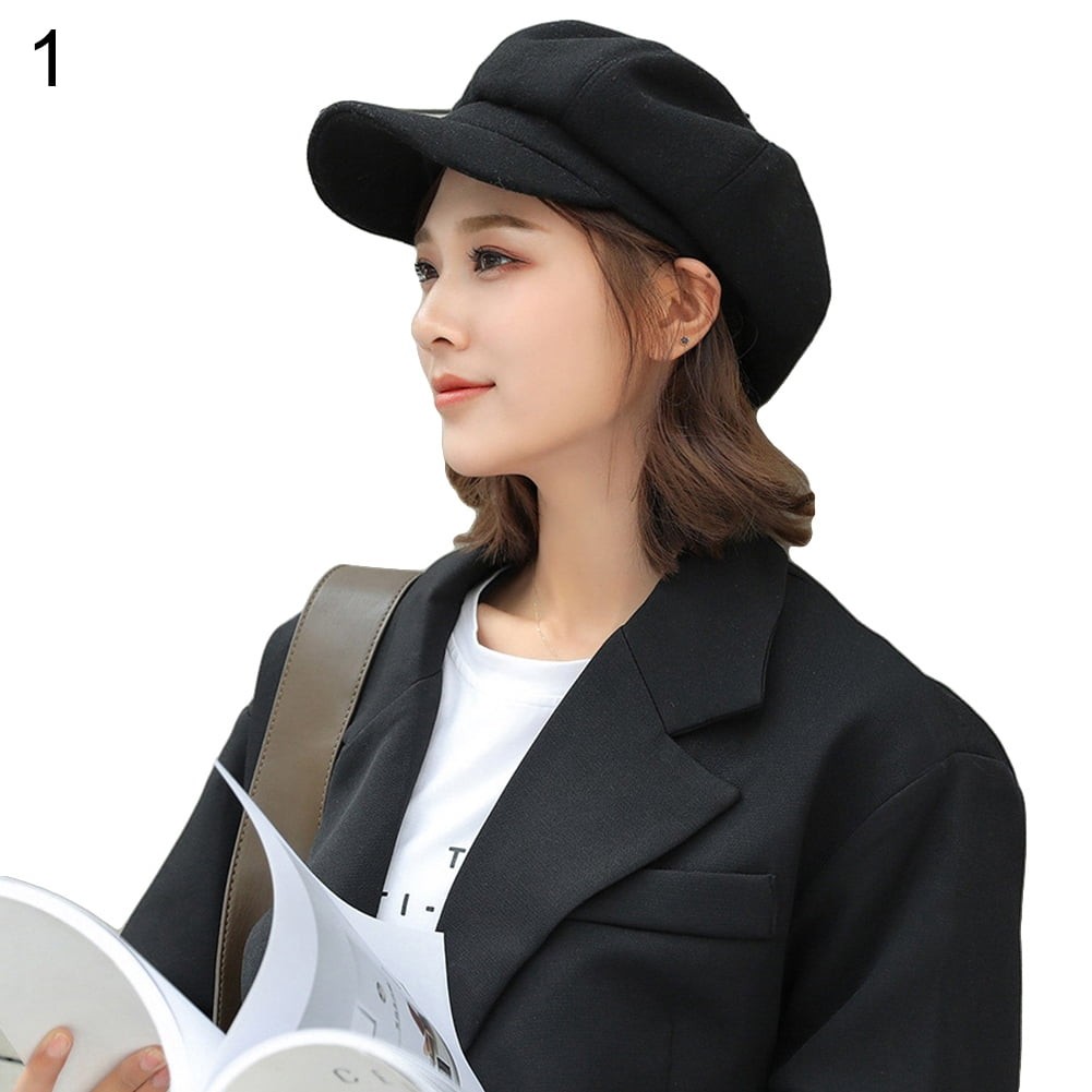 Fashion Women Men Newsboy Hat Baker Boy Peaked Beret Cap Vintage Visor Hat Cap
