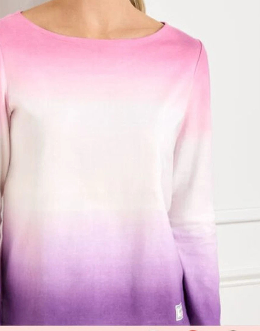 NWT TALBOTS AUTHENTIC JERSEY TEE – DIP-DYE OMBRE PINK TO PURPLE TOP SIZE 1X