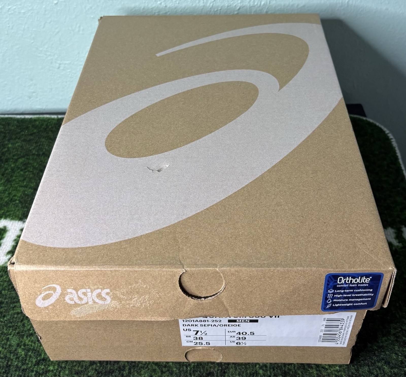 US Men’s 7.5 – ASICS Gel Quantum 360 VII “Dark Sepia Greige” 1201A881-252